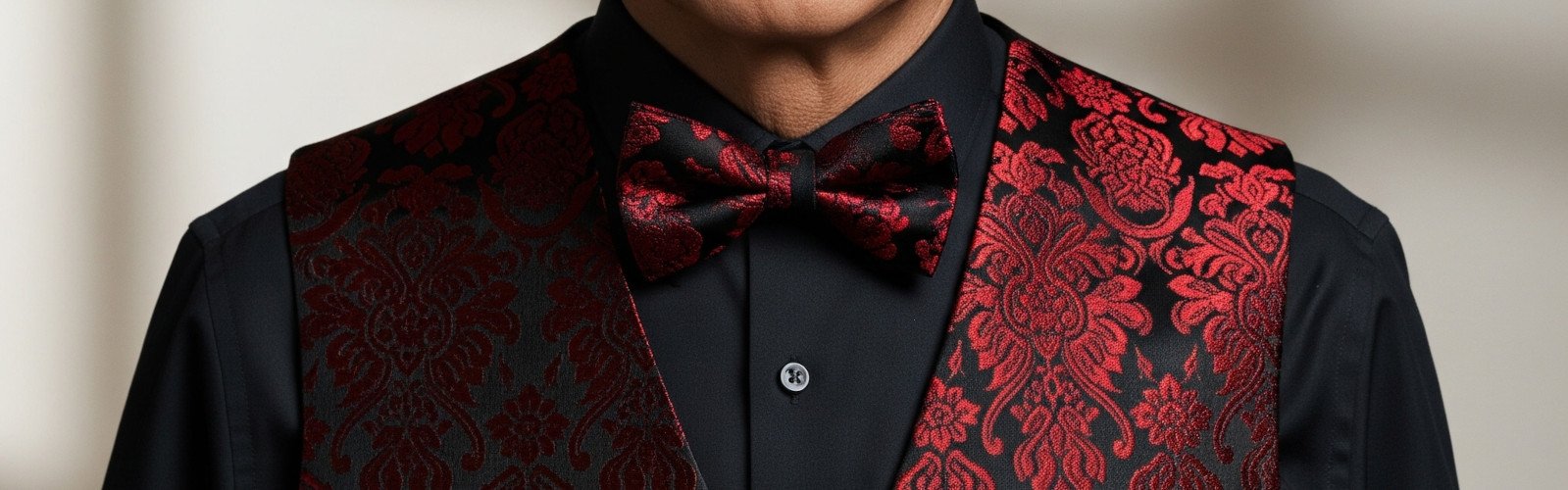 https://craftedformalwear.store/wp-content/uploads/2025/06/Hero-Banner-Asian-Gentleman-wearing-a-black-and-red-brocade-vest-with-matching-bow-tie.jpg