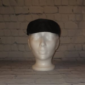 Black Paisley Polyester Jacquard Adult Flat Cap