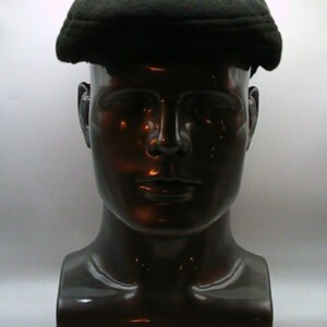 Black Polar Fleece Flat Cap